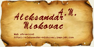 Aleksandar Miokovac vizit kartica